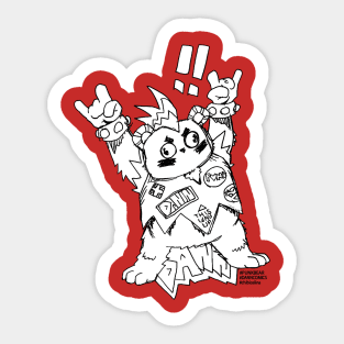 PUNK BEAR RAWR by DANNCOMICS Sticker